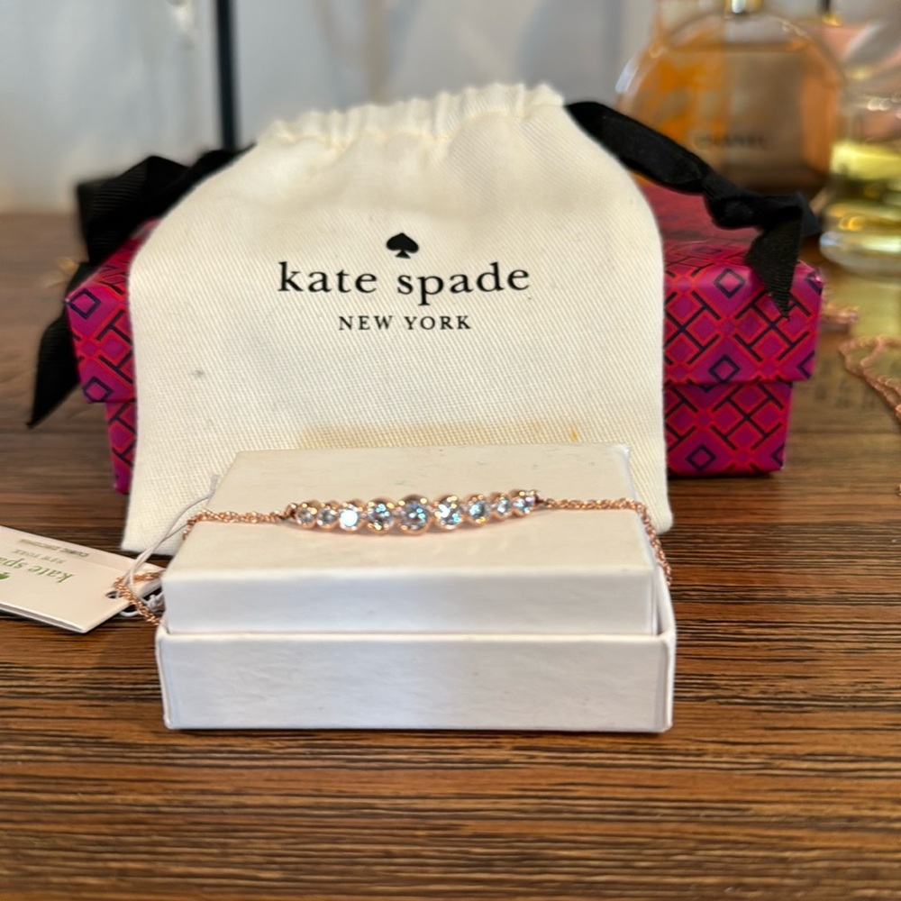 Kate Spade Rose gold cubic zirconia bracelet. NWT